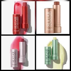Four New Sugar Lip Balms By fresh : Coral, Honey, Rosé, & Mint Rush